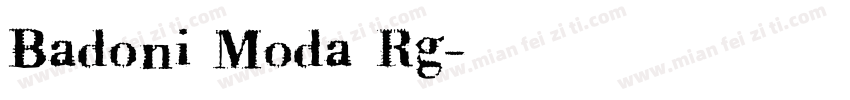 Badoni Moda Rg字体转换